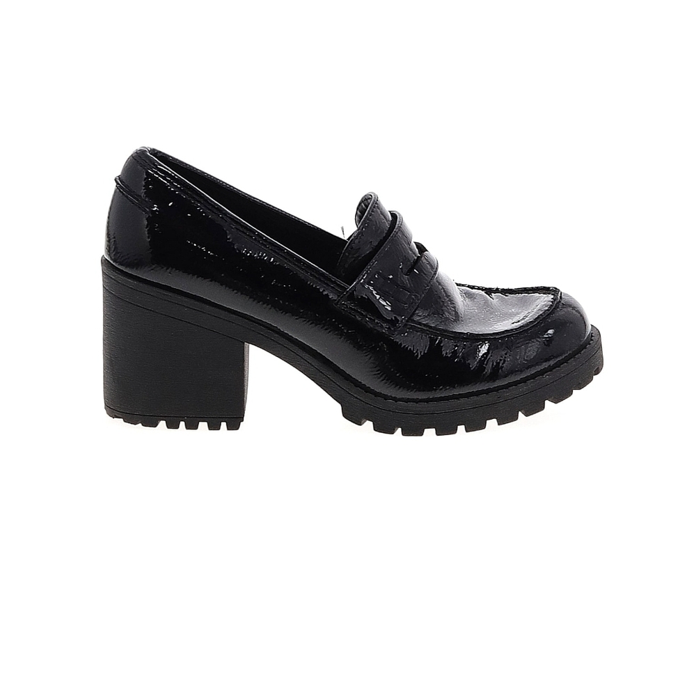 Dirty Laundry Black Patent Loafers – Shiny Slip-On Platform Shoes Size 6M